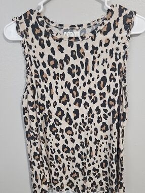 Maurices Leopard Print Sleeveless Tank - Beige Black Brown